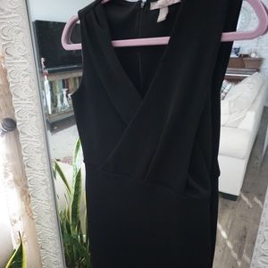 Black V neck dress